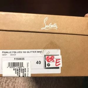 Christian Louboutin Gold sparkle heels